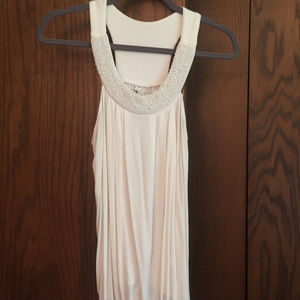 6 Degrees Tank with Beaded Neckline